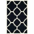 Safavieh Cambridge Hand Tufted Accent Rugs, Black and Ivory - 2 x 3 ft. CAM140E-2